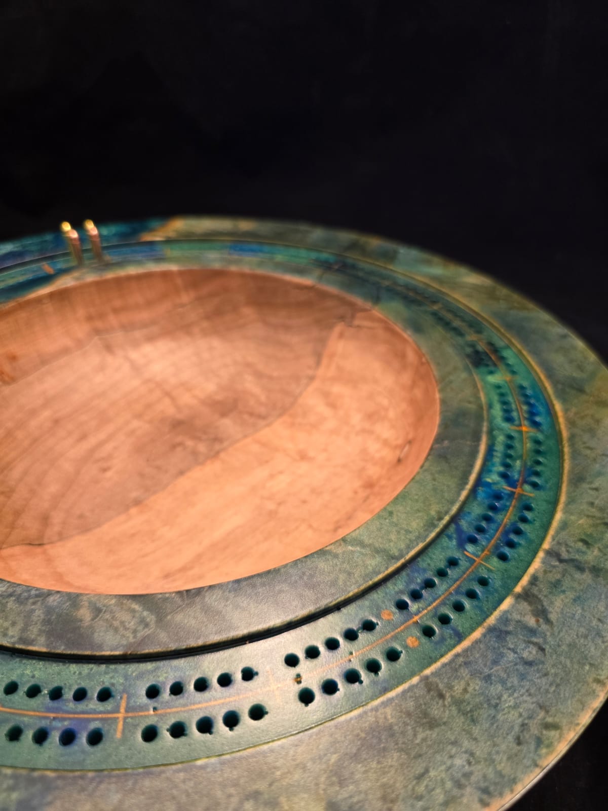 Dyed Silver Maple Cribbage Bowl - Image 5