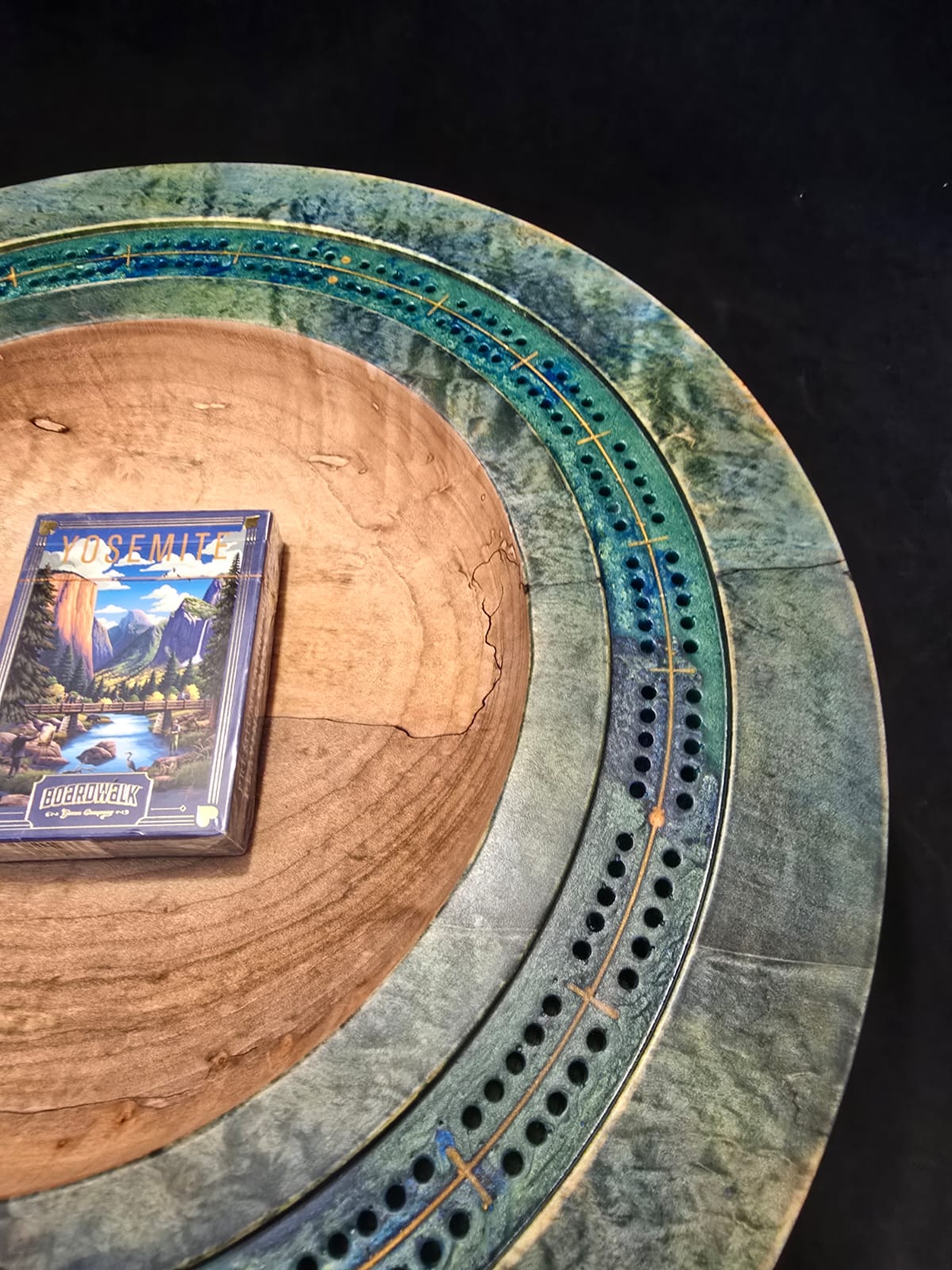 Dyed Silver Maple Cribbage Bowl - Image 3