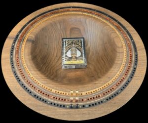 Walnut Cribbage Bowl