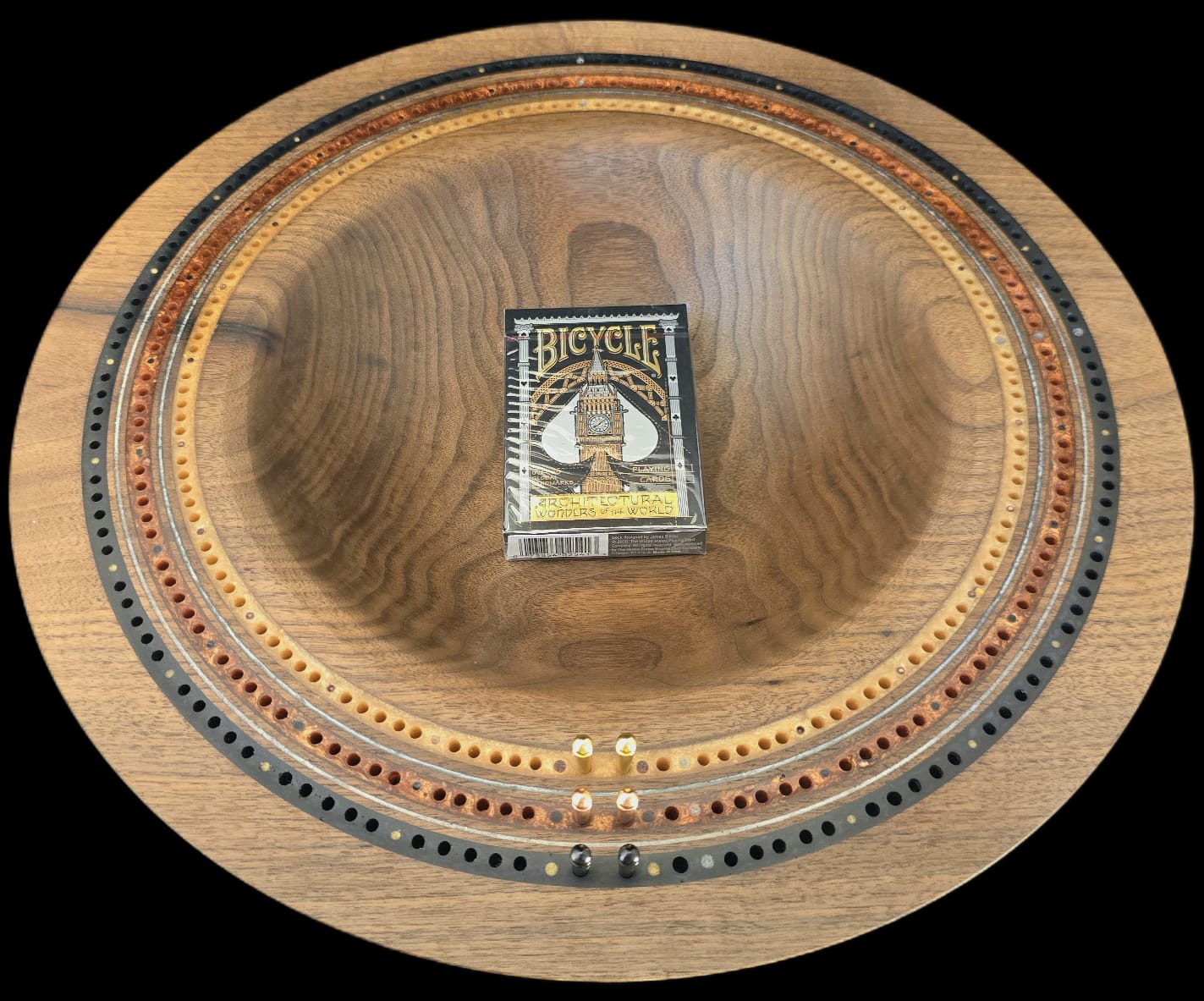 Walnut Cribbage Bowl
