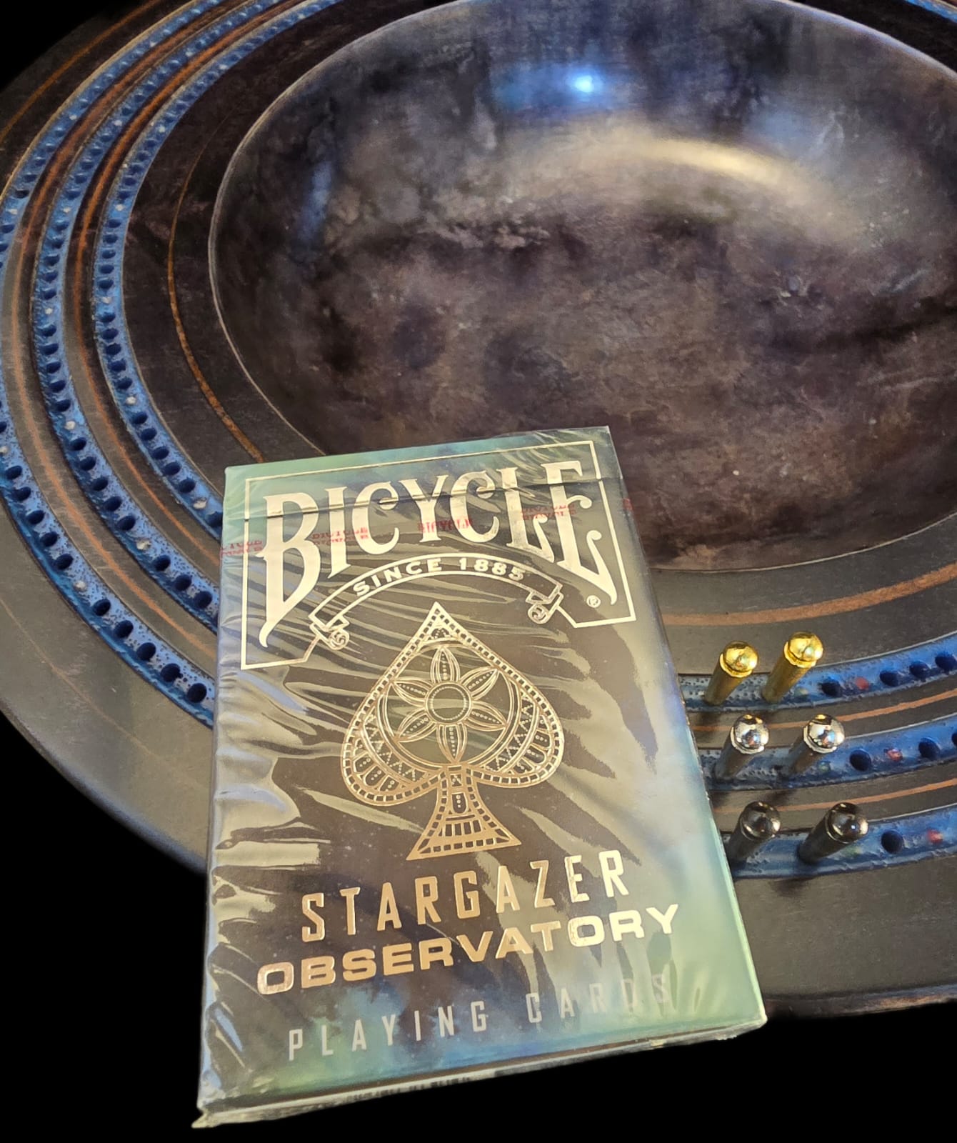 Dyed Silver Maple Cribbage Bowl