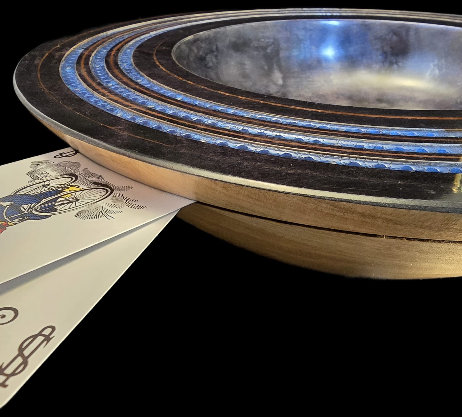 Dyed Silver Maple Cribbage Bowl - Image 2