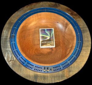 Dyed Silver Maple Cribbage Bowl