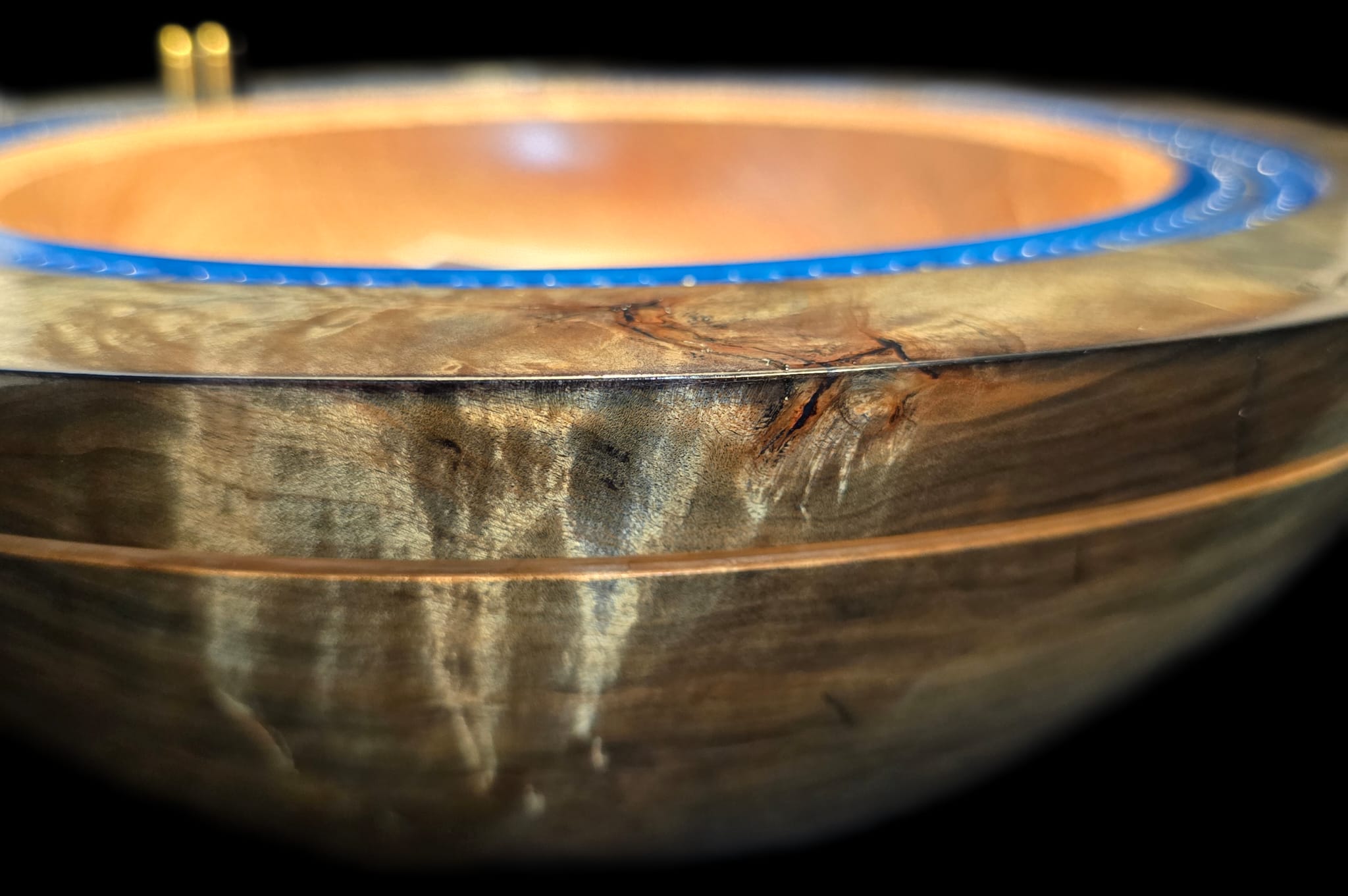 Dyed Silver Maple Cribbage Bowl - Image 3