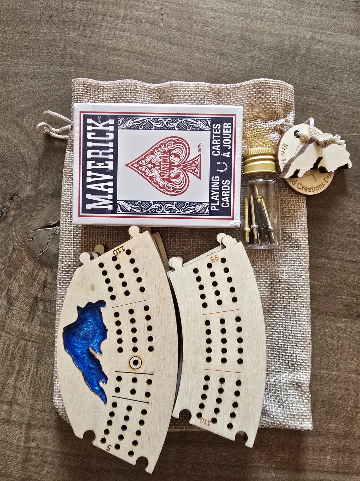 Lake Superior 3 Track Travel Cribbage Set - Image 2